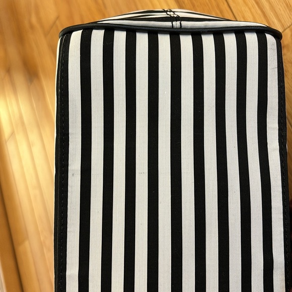 Kate Spade black white striped medium tote - like new - Picture 5 of 9